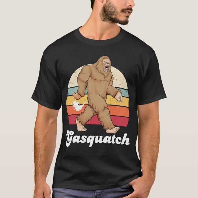 Gasquatch Funny Bigfoot Farting Gassy Sasquatch Fa T-Shirt (Front)