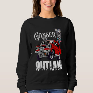Gasser Outlaw Class Vintage Drag Racing Race Car Sweatshirt