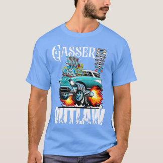 Gasser Outlaw Class Vintage Drag Racing Race Car   T-Shirt