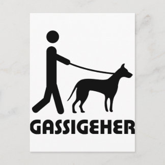 Gassigeher dog walker hund postcard