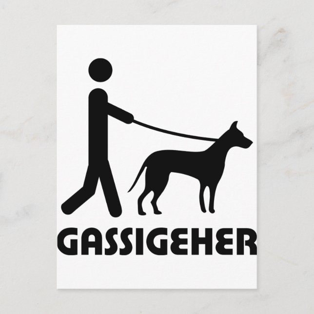 Gassigeher dog walker hund postcard (Front)