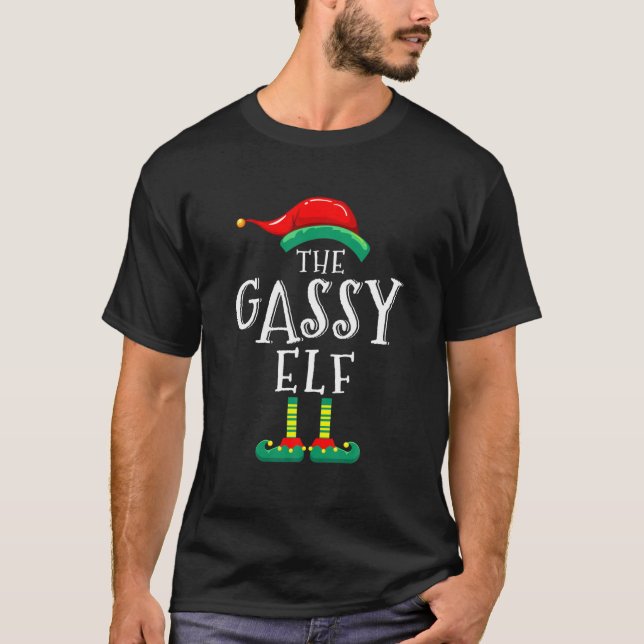 Gassy Elf Matching Family Group Christmas Party Pa T-Shirt (Front)