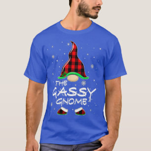 Gassy Gnome Buffalo Plaid Matching Family Christma T-Shirt