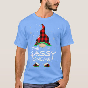 Gassy Gnome Buffalo Red Plaid Matching Christmas T-Shirt