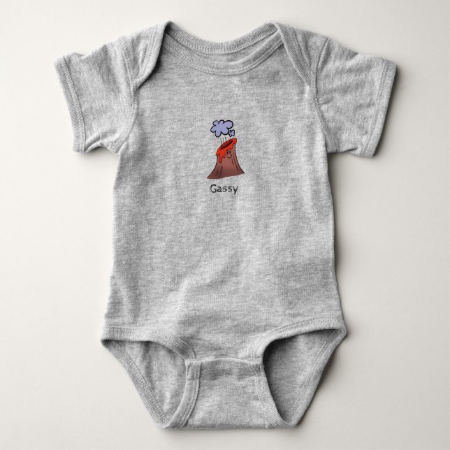 Gassy volcano  baby bodysuit (Front)