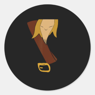 Gaston Halloween Costume Fun Classic Round Sticker