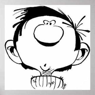Gaston Lagaffe Guust Flater Gomer Goof by Seppe Mu Poster