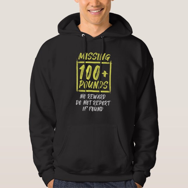 Gastric 100 Pounds Lost Bariatric Surgery Weight L Hoodie (Front)