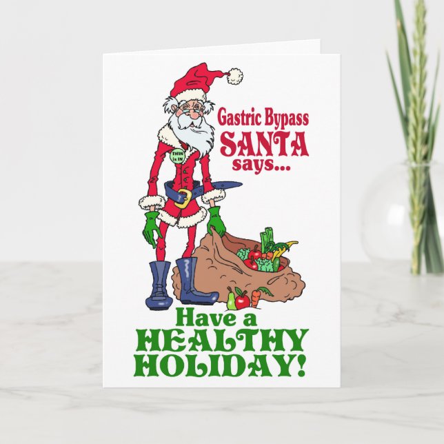 Gastric Bypass Santa Holiday Card (Front)