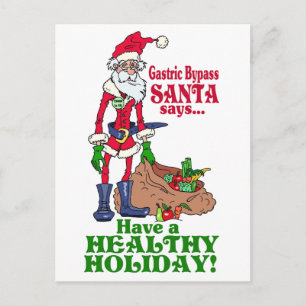 Gastric Bypass Santa Holiday Postcard