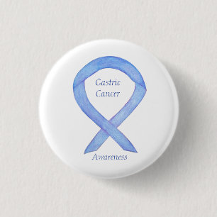 Gastric Cancer Awareness Ribbon Custom Art Pin