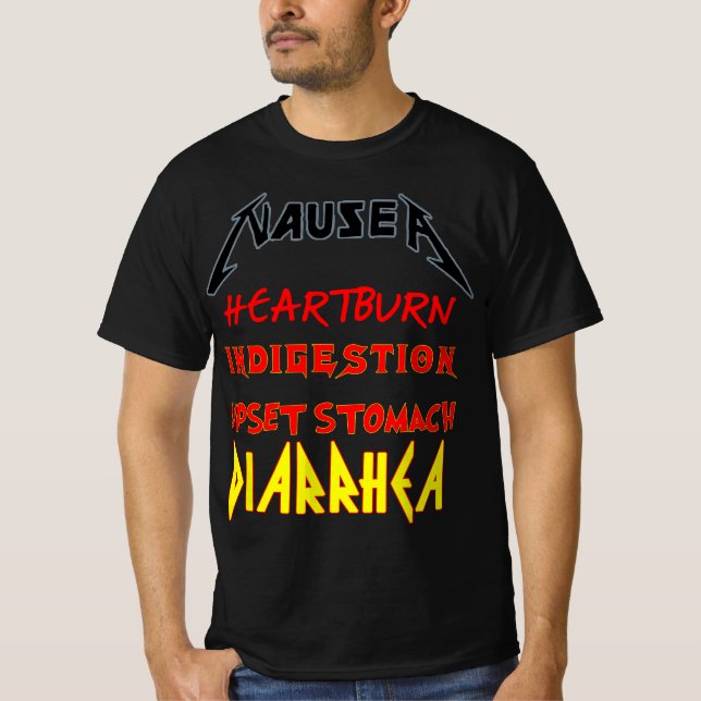 gastric complaints funny  perfect Nausea band tees (Front)
