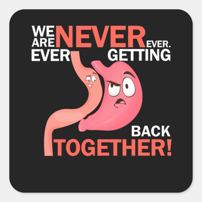 Gastric Sleeve Bariatric Gastric Surgery Medical Square Sticker (Front)