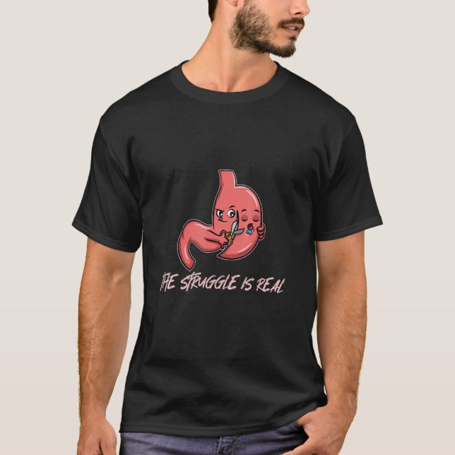 Gastric Sleeve Bariatric Surgery Humor Pun Joke T-Shirt (Front)