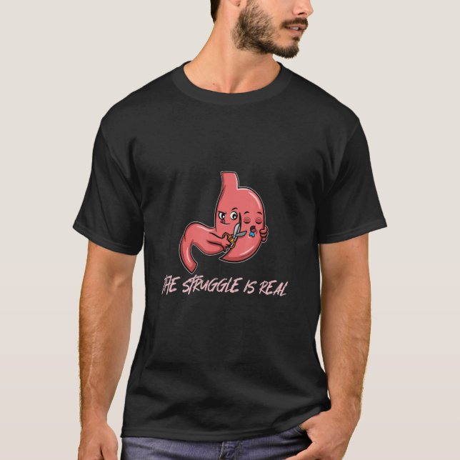  Gastric Sleeve Bariatric Surgery Humour Pun Joke T-Shirt (Front)