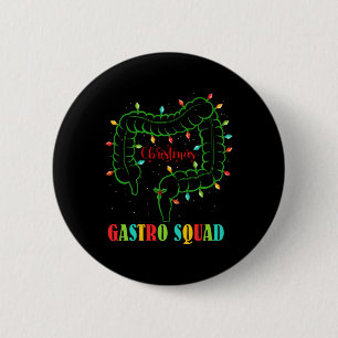 Gastro Nurse Squad Fun Christmas Lights Gastroente 6 Cm Round Badge
