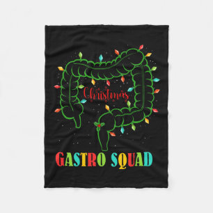 Gastro Nurse Squad Fun Christmas Lights Gastroente Fleece Blanket