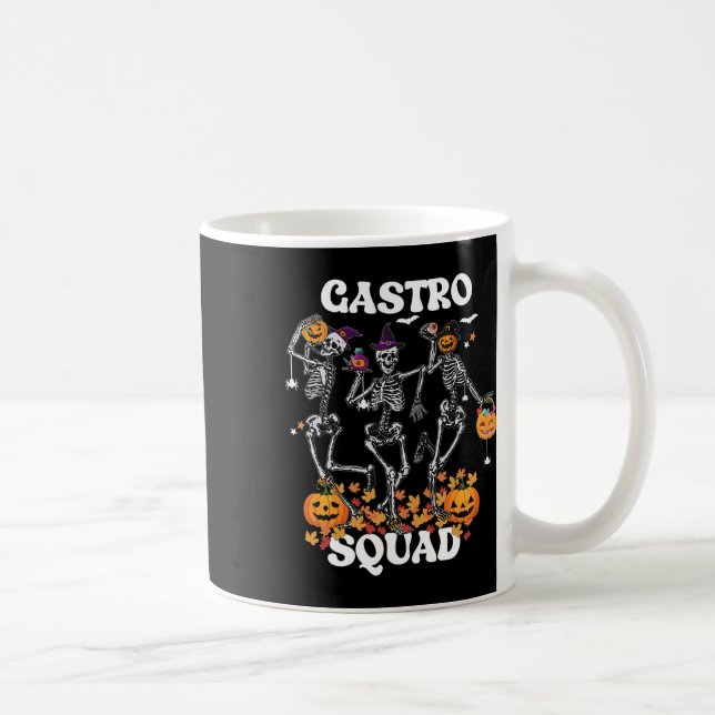 Gastro Squad Halloween Skeleton Dancing Endoscopy  Coffee Mug (Right)