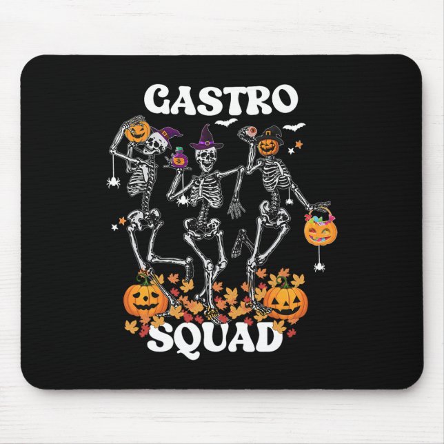 Gastro Squad Halloween Skeleton Dancing Endoscopy  Mouse Mat (Front)