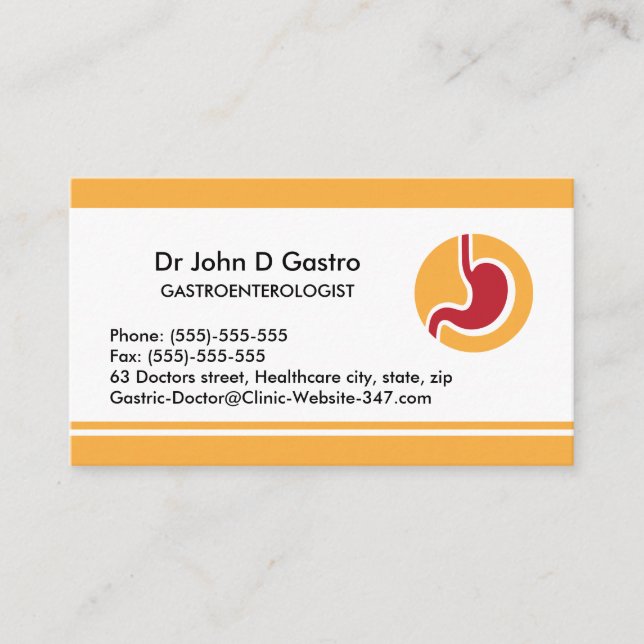 Gastroenterologist business card (Front)
