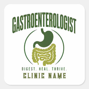 Gastroenterologist Digestive Health Design Square Sticker