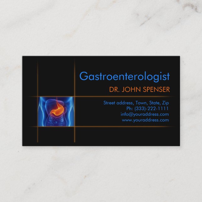 Gastroenterologist Gut Microbiota Doctor Card (Front)