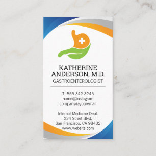 Gastroenterologist Logo   Internal Medicine Business Card