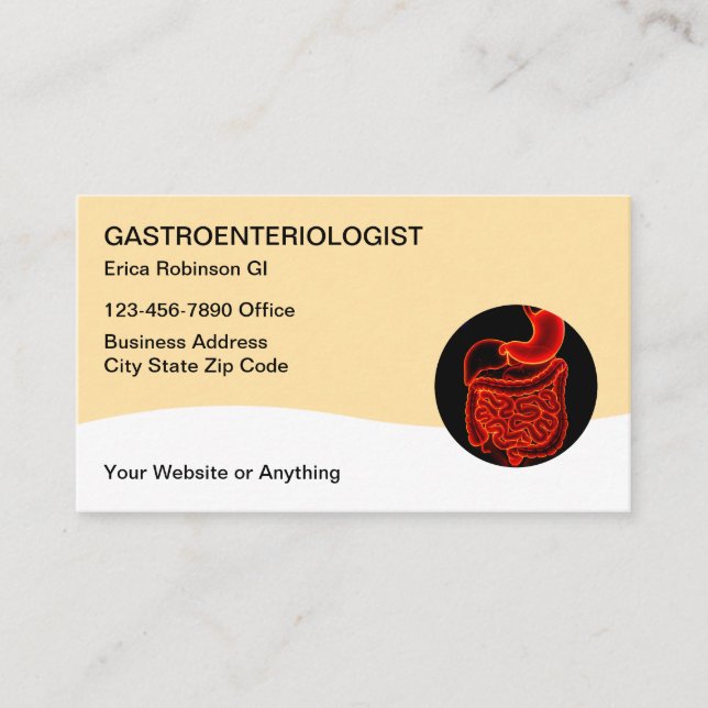 Gastroenterologist Medical Business Cards  (Front)