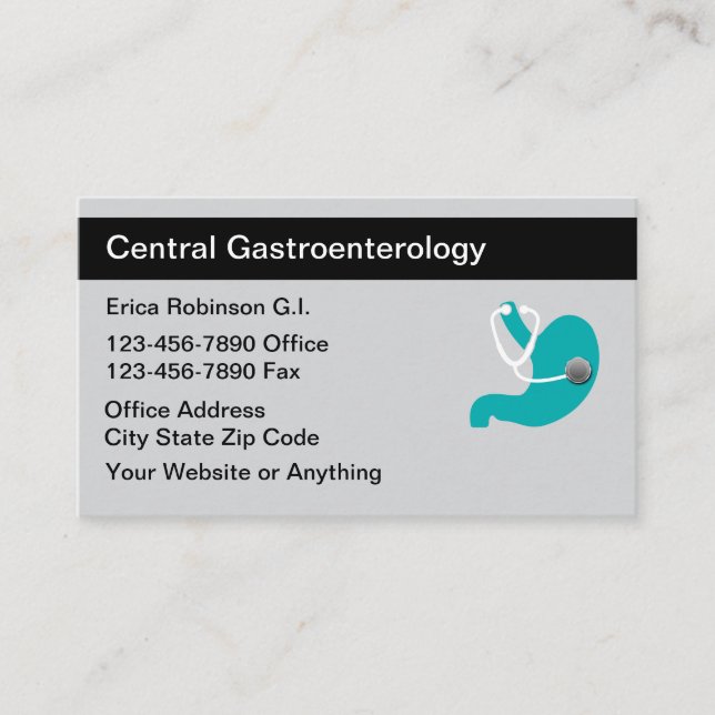 Gastroenterologist Medical Business Cards Design (Front)