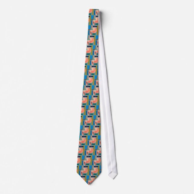 Gastroenterologist Stomach Art Mens Necktie (Front)