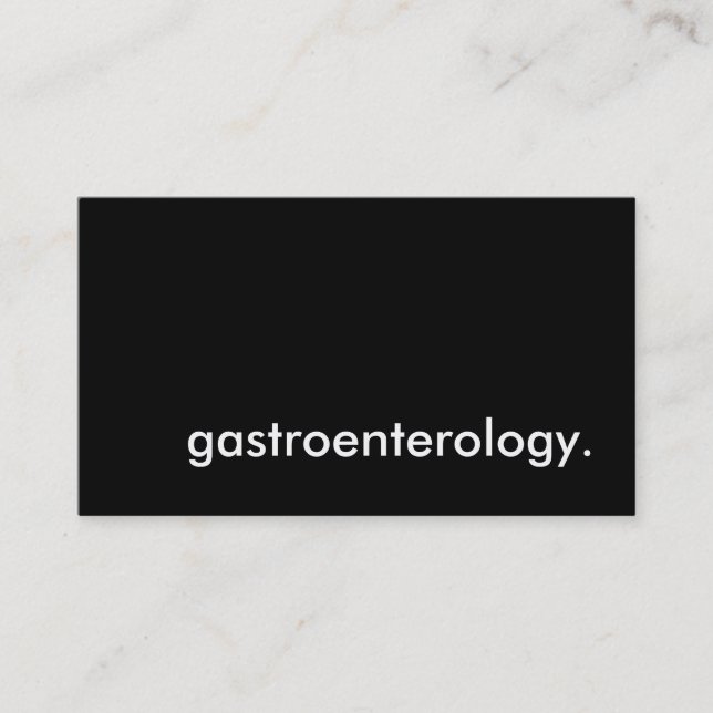 gastroenterology. business card (Front)