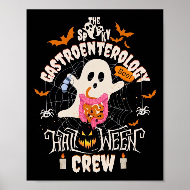 Gastroenterology Halloween Crew Endo Tech Gi Gastr Poster (Front)