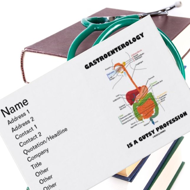 Gastroenterology Is A Gutsy Profession Business Card (Creator Uploaded)