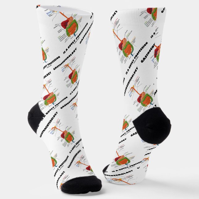 Gastroenterology Is A Gutsy Profession Socks (Angled)