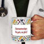 Gastroenterology medical pun doctor pattern gift coffee mug<br><div class="desc">Cartoon medical doctor nurse science pattern with custom name</div>