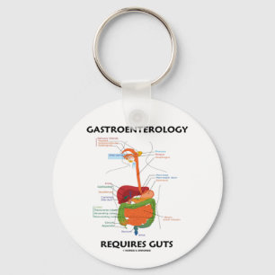 Gastroenterology Requires Guts (Digestive System) Key Ring