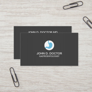 Gastrology or gastrologist dark grey professional business card