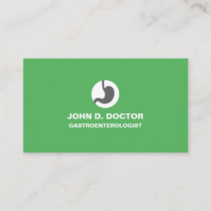 Gastrology or gastrologist green business card