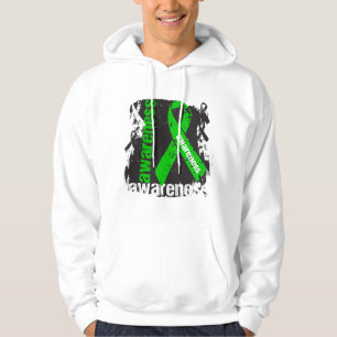 Gastroparesis Awareness Grunge Ribbon Hoodie