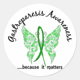Gastroparesis Butterfly 6.1 Classic Round Sticker