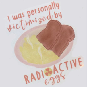 Gastroparesis eggs square sticker