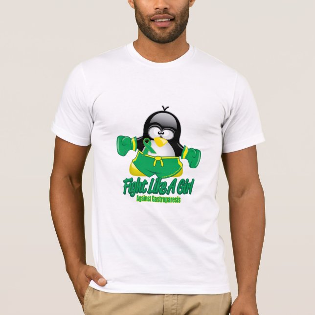 Gastroparesis Fighting Penguin T-Shirt (Front)
