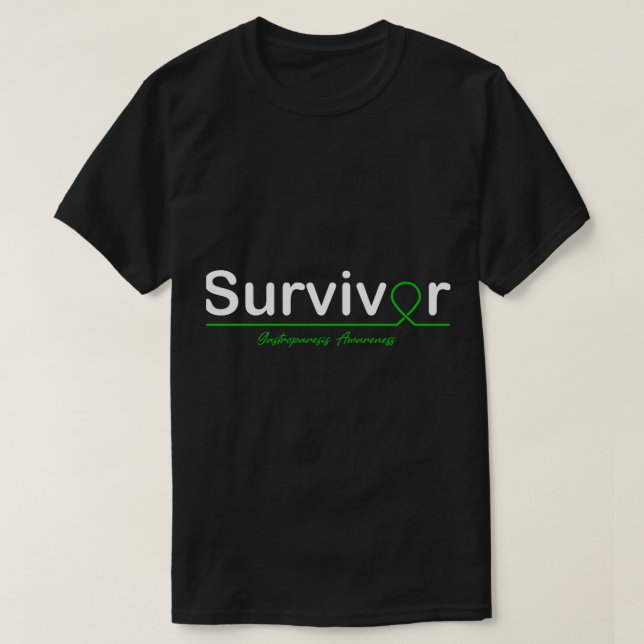 Gastroparesis Gastroparesis Awareness Survivor Hea T-Shirt (Design Front)
