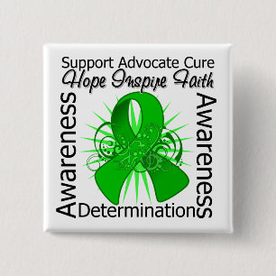 Gastroparesis Inspirations Spiral Ribbon 15 Cm Square Badge