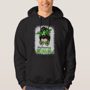 Gastroparesis Warrior Messy Bun Hair Gastroparesis Hoodie