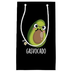 Gasvocado Funny Farting Avocado Pun Dark BG Small Gift Bag