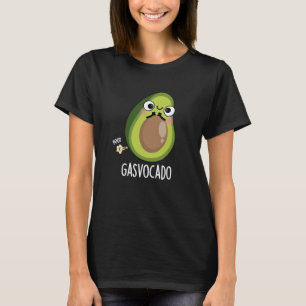 Gasvocado Funny Farting Avocado Pun Dark BG T-Shirt