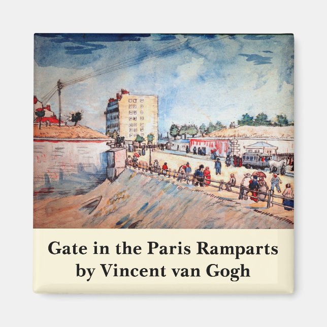 Gate in the Paris Ramparts by Vincent van Gogh Magnet (Front)
