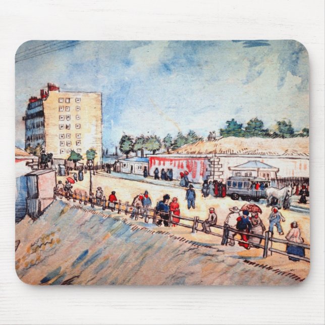 Gate in the Paris Ramparts by Vincent van Gogh Mouse Mat (Front)