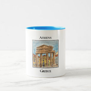 Gate of Athena Archegetis, Athens, Greece Two-Tone Coffee Mug